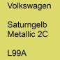 Preview: Volkswagen, Saturngelb Metallic 2C, L99A.